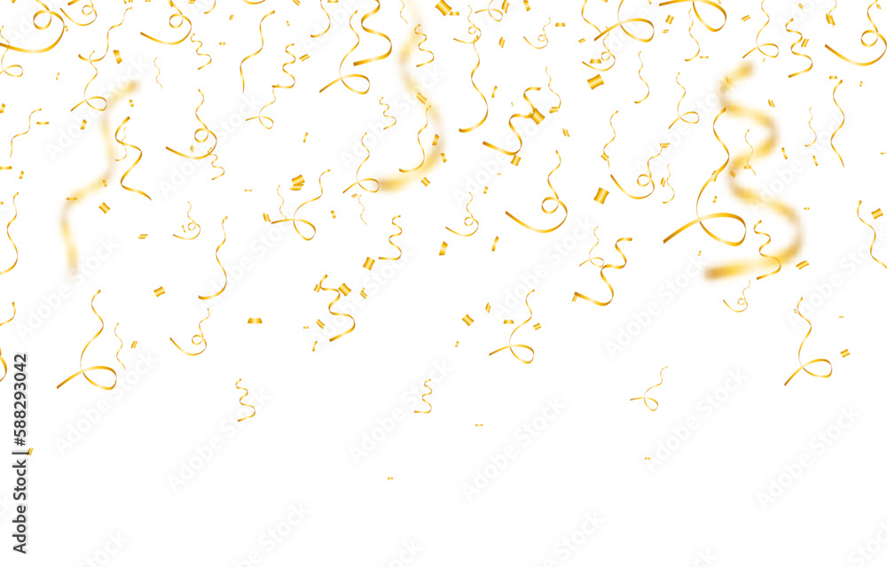Vector confetti png. Golden tinsel, confetti fall from the sky on a transparent background. Shiny confetti png. Holiday, birthday. Vector confetti png. Golden tinsel, confetti fall from the sky on a transparent background. Shiny confetti png. Holiday, birthday.