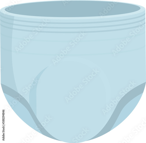 Big diaper icon cartoon vector. Adult health. Shape training