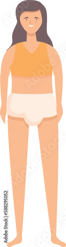 Woman diaper icon cartoon vector. Adult health. Medicine equipment