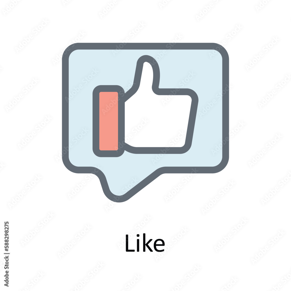Like Vector Fill outline Icons. Simple stock illustration stock Like Vector Fill outline Icons. Simple stock illustration stock