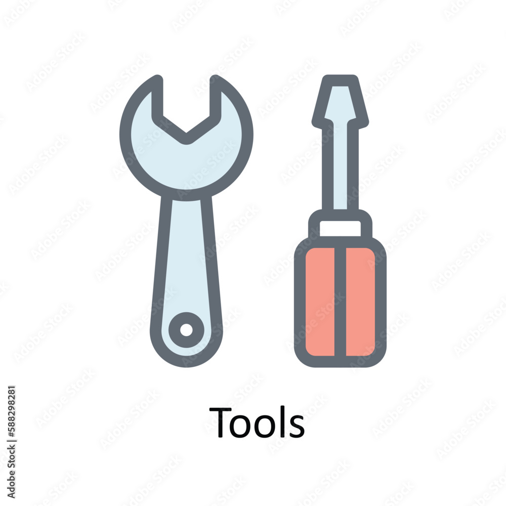 Tools Vector Fill outline Icons. Simple stock illustration stock Tools Vector Fill outline Icons. Simple stock illustration stock