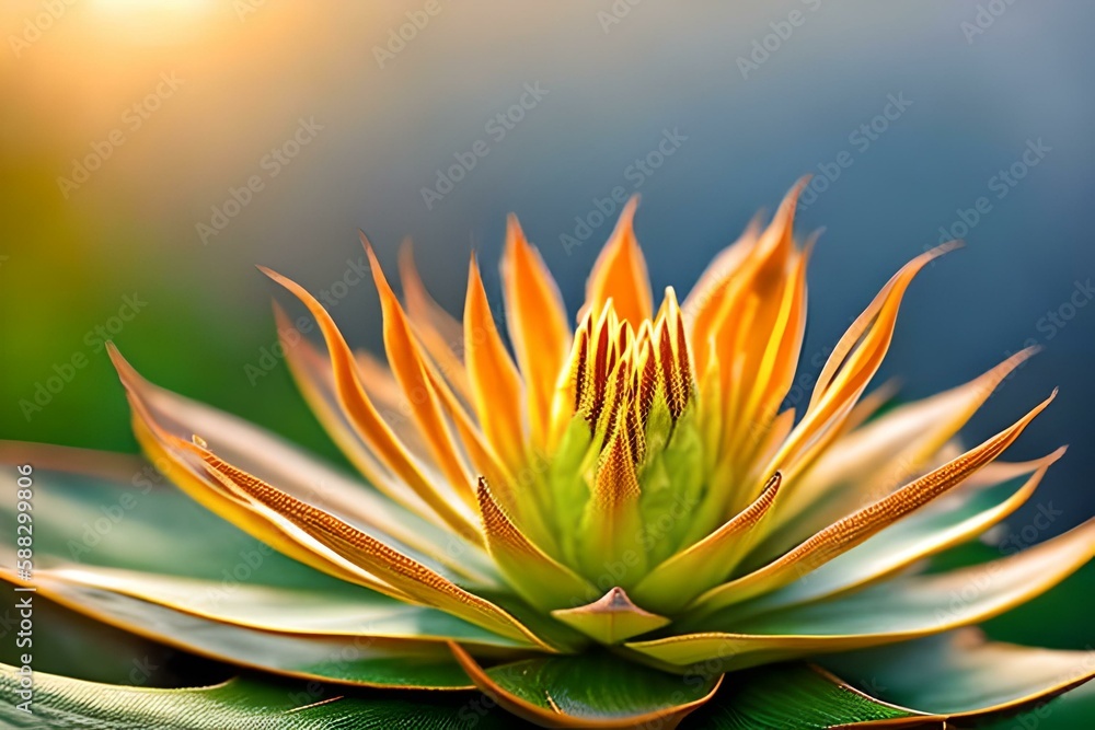 Close up of cactus. Generative AI Close up of cactus. Generative AI