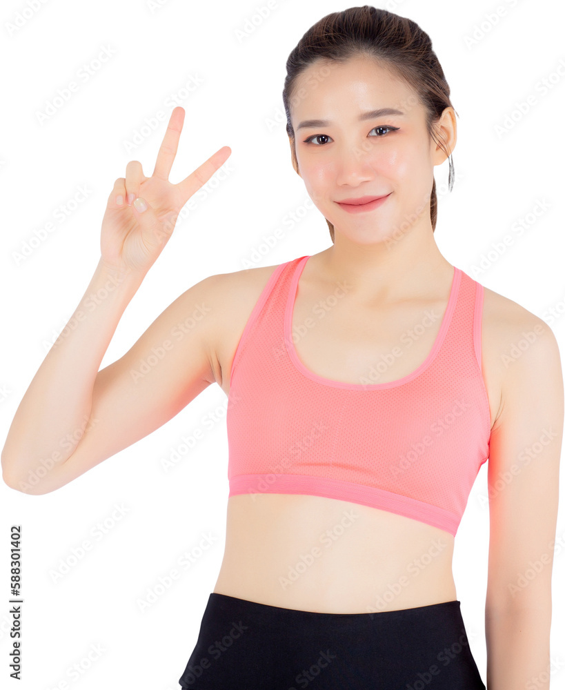 Beautiful portrait young asian woman in sport clothing with satisfied and confident, girl asia have shape and wellness, exercise for fit with health concept. Beautiful portrait young asian woman in sport clothing with satisfied and confident, girl asia have shape and wellness, exercise for fit with health concept.