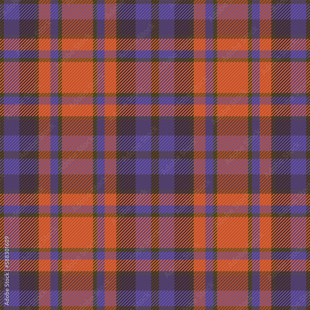 Plaid tartan pattern. Check seamless fabric. Background textile vector texture.
