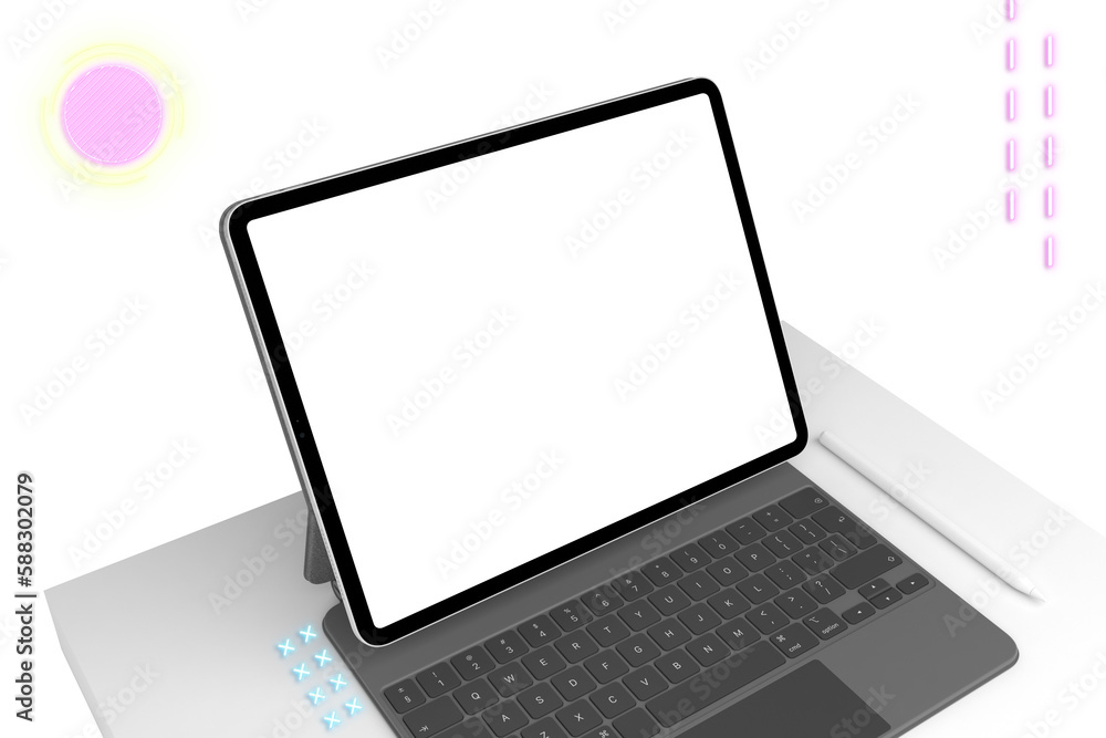 Neon Tablet and Magic Keyboard Neon Tablet and Magic Keyboard