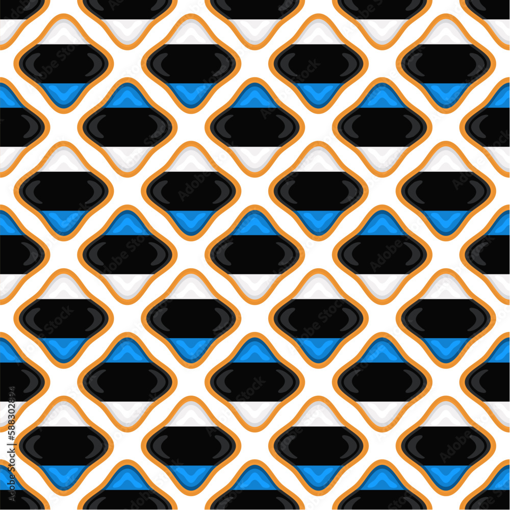 Pattern cookie with flag country Estonia in tasty biscuit Pattern cookie with flag country Estonia in tasty biscuit