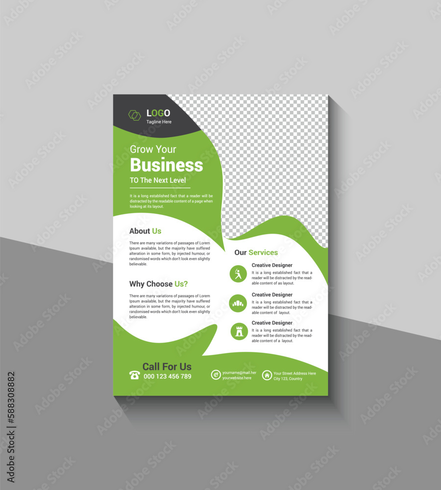 Modern and Simple Business Flyer Template Design