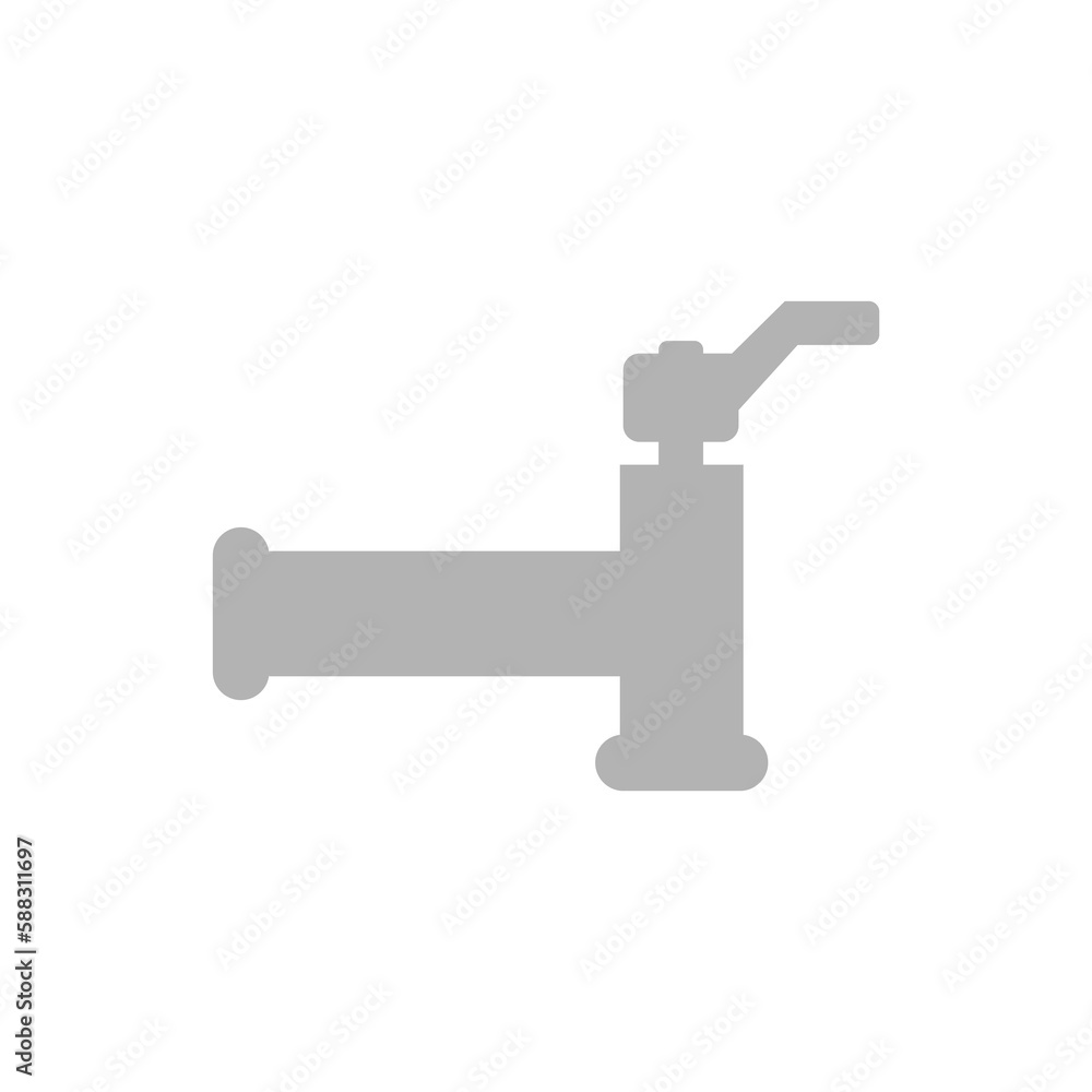 pipes and faucet icon on white background, vector illustration pipes and faucet icon on white background, vector illustration