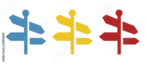 road sign icon on a white background, vector illustration, vector illustration