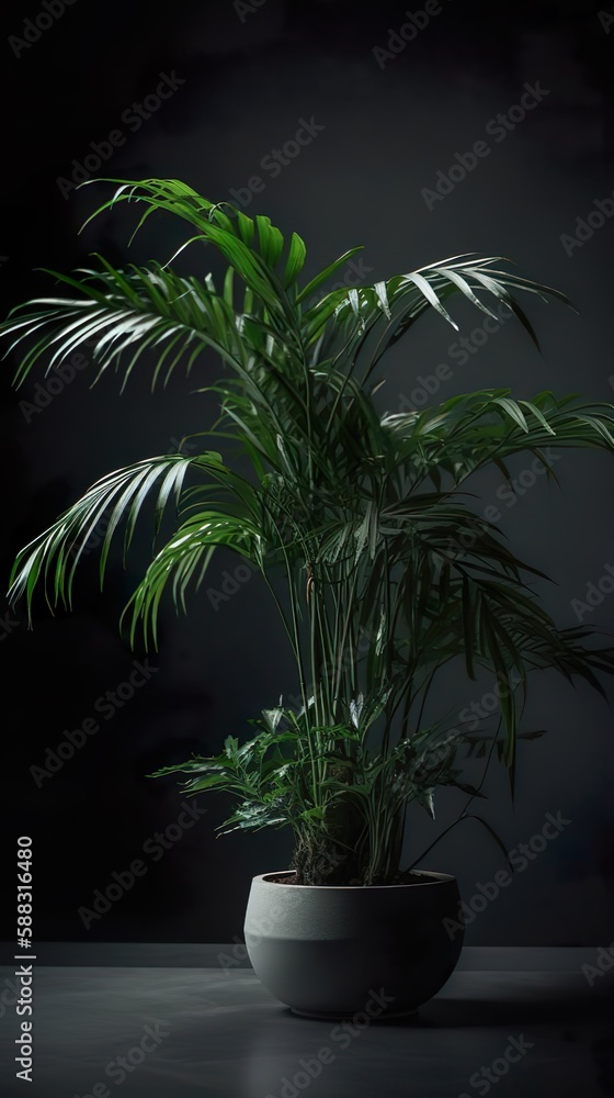 Fototapeta premium Plant on dark background