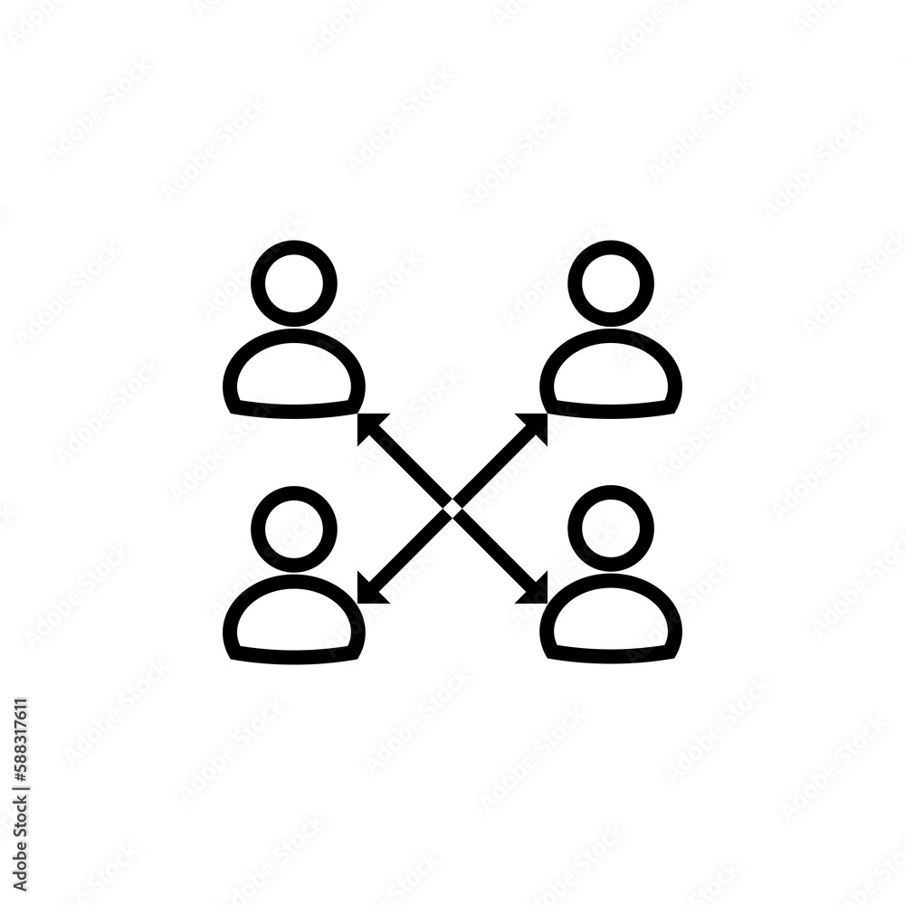 Synergy and partnership concept icon isolated on transparent background Synergy and partnership concept icon isolated on transparent background