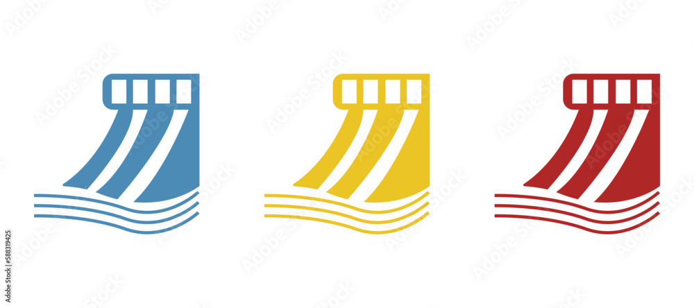 dam icon on a white background, vector illustration dam icon on a white background, vector illustration