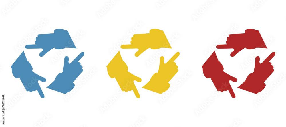 hand icon, rotary concept, vector illustration hand icon, rotary concept, vector illustration