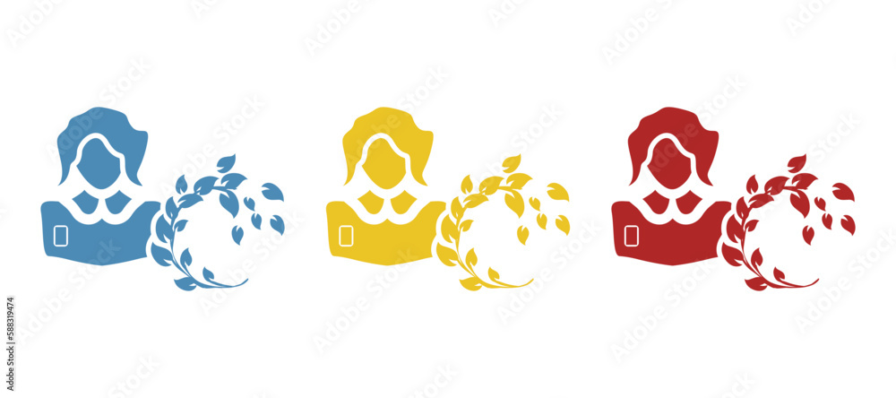 Fototapeta premium woman florist icon, vector illustration