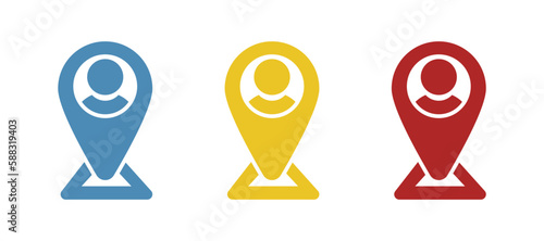 label icon, human concept, vector illustration