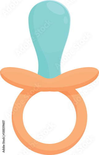 Boy pacifier icon cartoon vector. Gender party. Baby shower