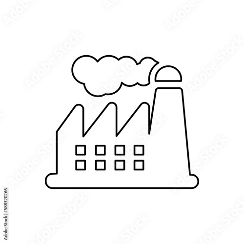 factory icon on a white background, vector illustration