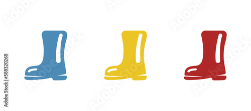 boots icon on a white background, vector illustration