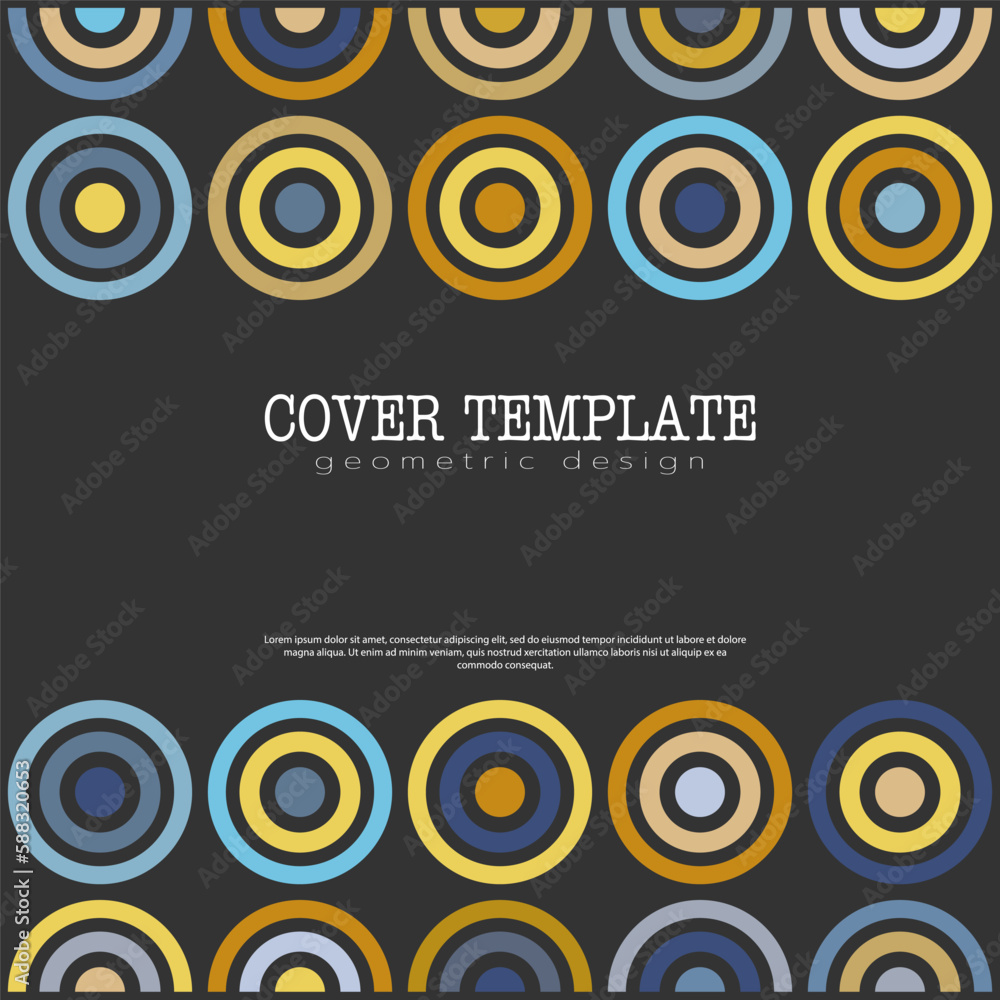 Multicolored circles. Layout for background, cover, screensaver, website and creative idea. The idea of interior design, corporate style and decorative creativity