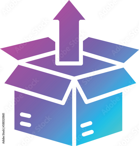 Unboxing Vector Icon Design Illustration