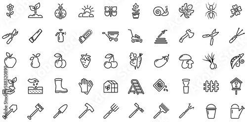 Garden tool icon. Vector silhouette illustration