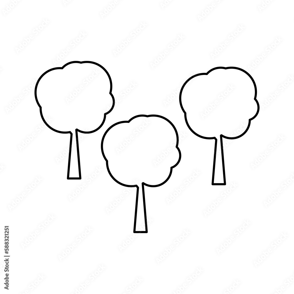 trees icon on a white background, vector illustration trees icon on a white background, vector illustration