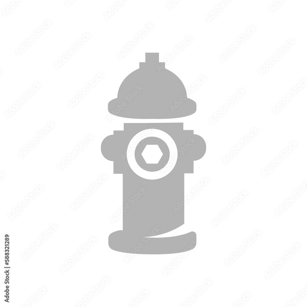 fire hydrant icon on a white background, vector illustration