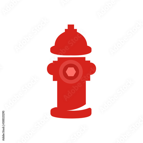 fire hydrant icon on a white background, vector illustration