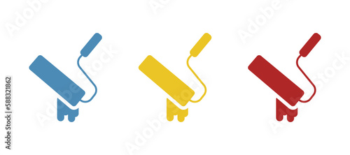 roller icon on a white background, vector illustration