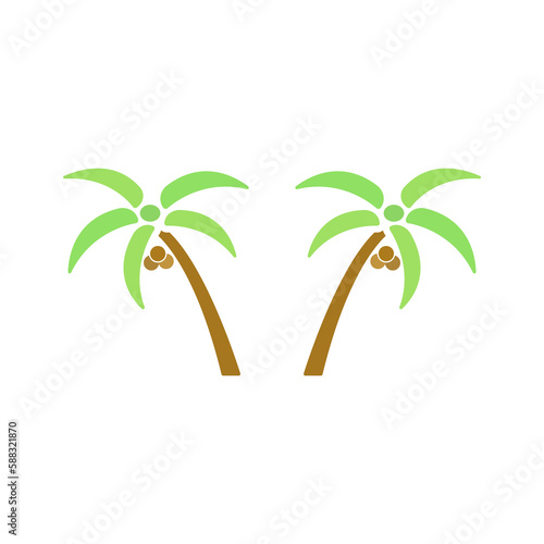 palm tree icon on a white background  vector illustration