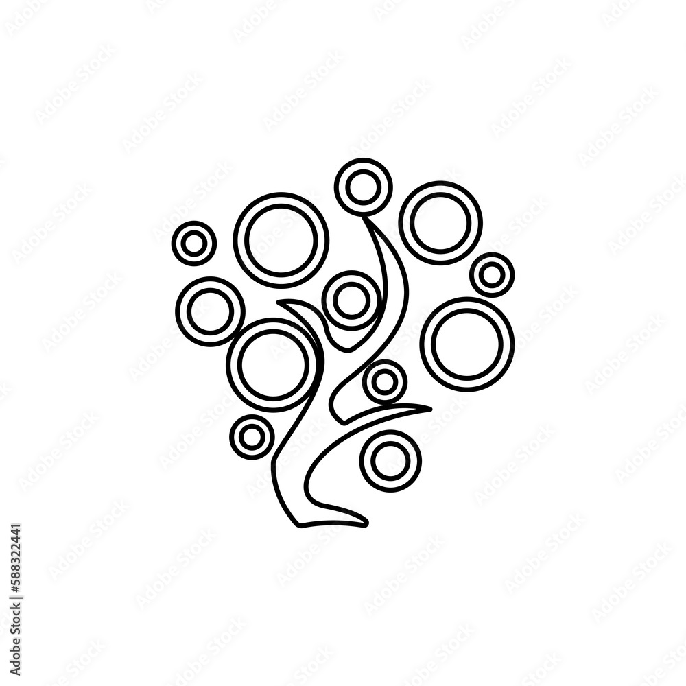 tree icon on a white background, vector illustration