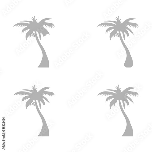 palm tree icon on a white background  vector illustration