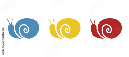 snail icon on a white background, vector illustration