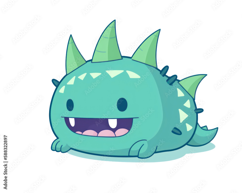 Cute cartoon monster. Vector illustration isolated on a white background. Cute cartoon monster. Vector illustration isolated on a white background.