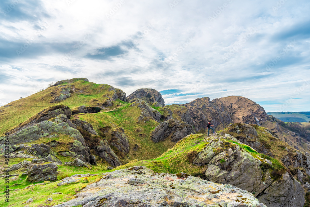 Top of the Mountain of Aiako Harria or Penas de Aya in the municipality of Oiatzun, Basque Country