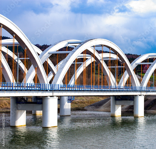 Bridge over the river Skawa in Poland © Ronia
