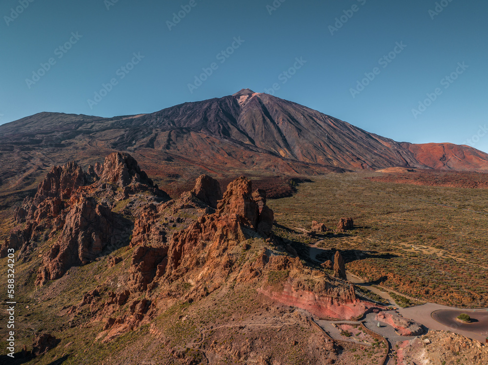 Mount el Teide, volcano in the middle of Tenerife Island, Canary Island, Spain