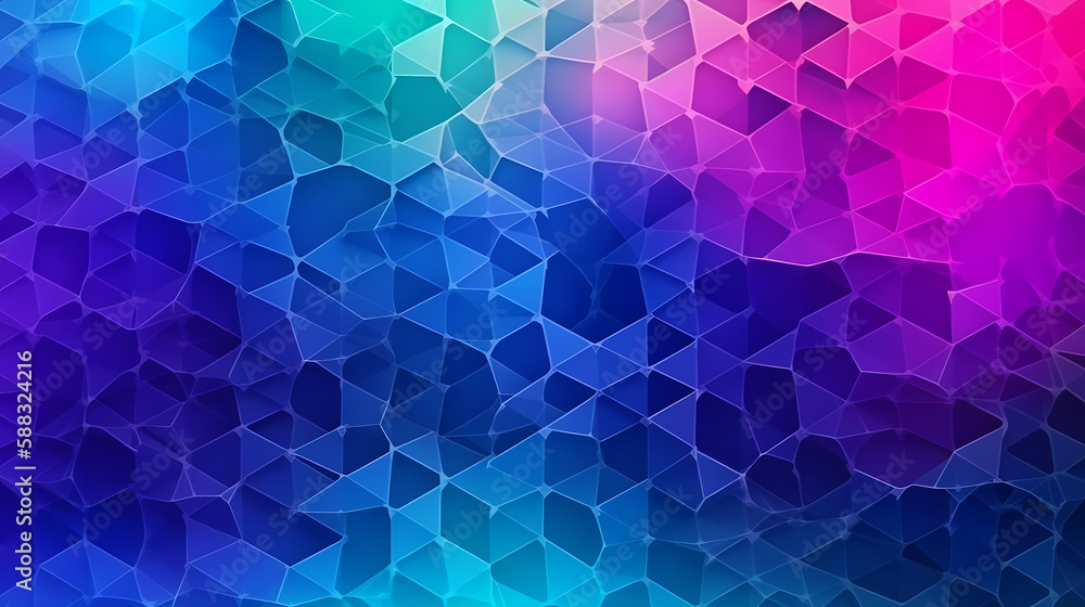 Fototapeta premium Abstract pink purple and blue background with triangles