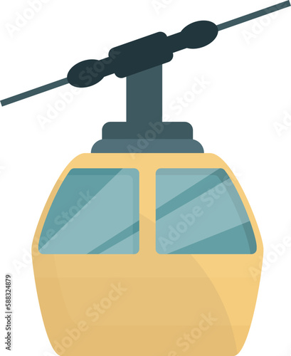 Cablecar icon cartoon vector. Winter snow. Travel alpine
