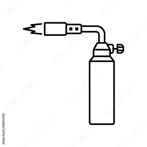 Gas burner icon. Vector sign in simple style isolated on white background.
