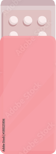 Oral birth control icon cartoon vector. Woman pill. Health pack