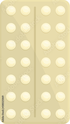 Oral pill icon cartoon vector. Birth control. Health pack