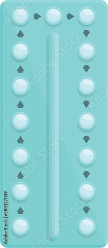 Blister pill icon cartoon vector. Birth control. Female contraceptive