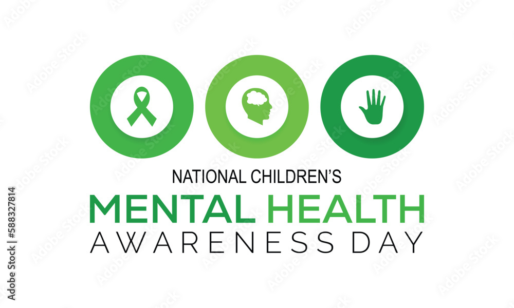 Vector illustration on the theme of National Children's Mental health awareness day observed in Month of May, banner design template Vector illustration background. Vector illustration on the theme of National Children's Mental health awareness day observed in Month of May, banner design template Vector illustration background.