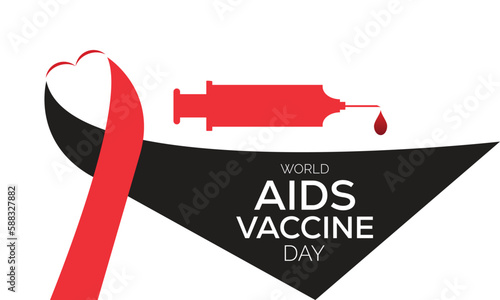 Vector illustration on the theme of world aids vaccine day celebration.  banner design template Vector illustration background.
