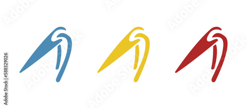 needle and thread icon on white background, vector illustration