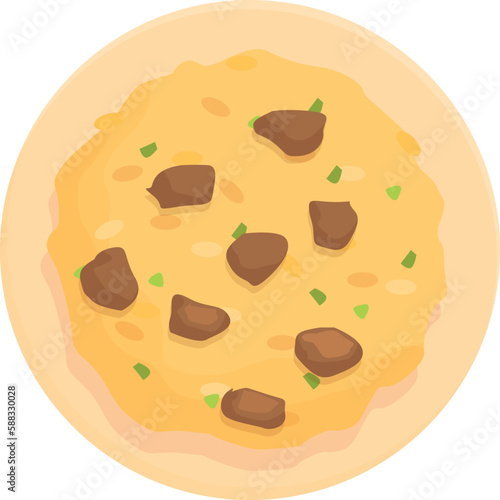 Pilaf food icon cartoon vector. Dish rice. Tasty arabic