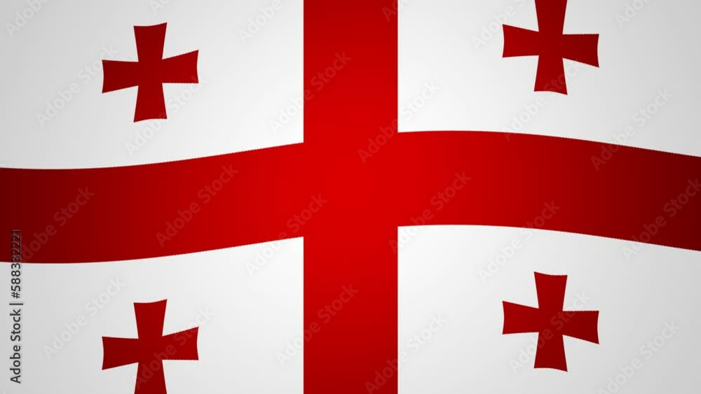 Georgia Waving Flag Looping Animation Background Georgia Waving Flag Looping Animation Background