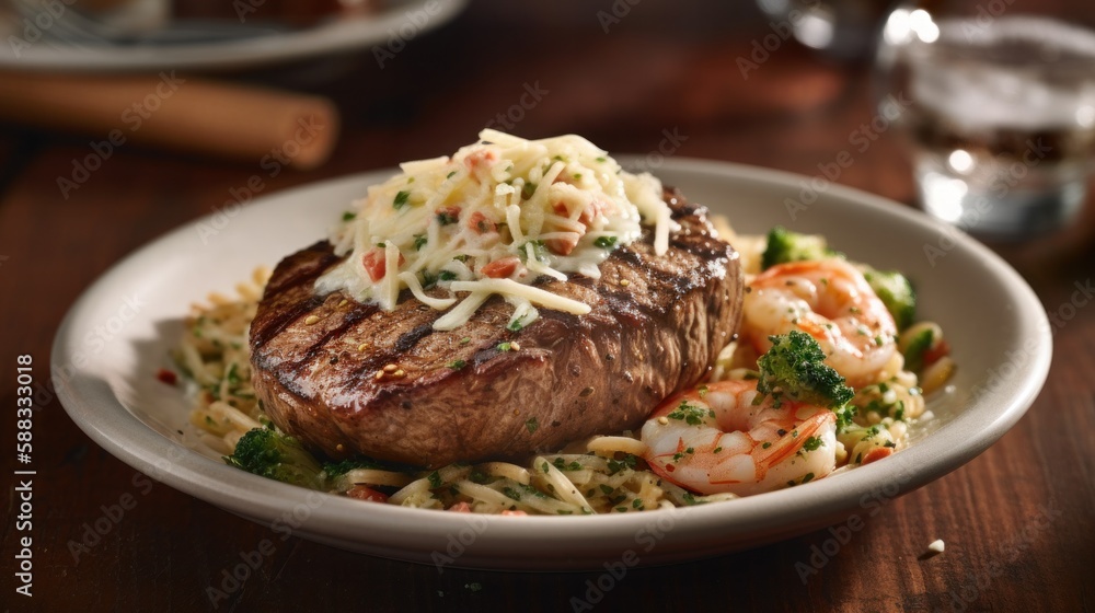 Meat and shrimp food Meat and shrimp food