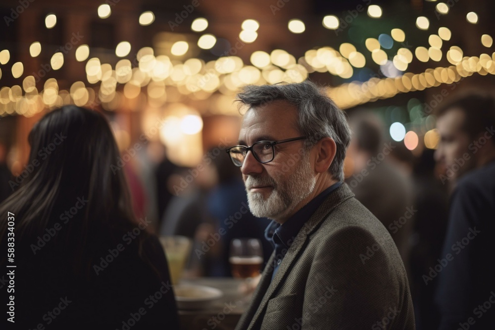 A networking event, bokeh, Non-existent person in generative AI digital illustration, Generative AI A networking event, bokeh, Non-existent person in generative AI digital illustration, Generative AI